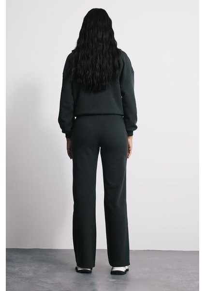 Geniş Paça Koyu Gri Jogger