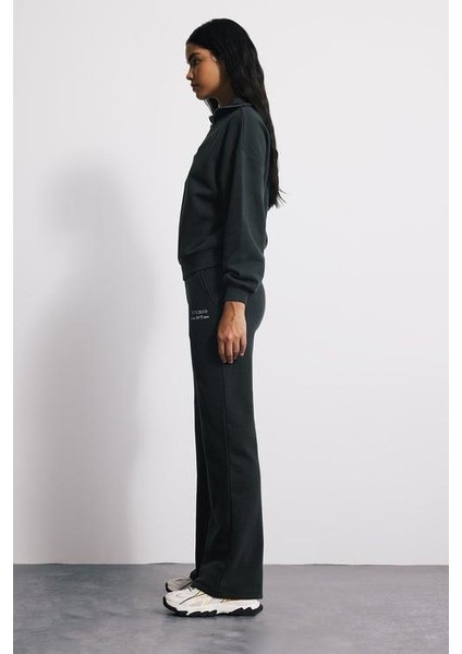 Geniş Paça Koyu Gri Jogger