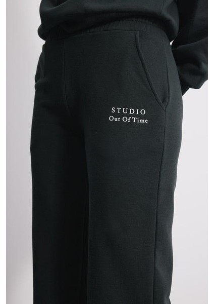 Geniş Paça Koyu Gri Jogger