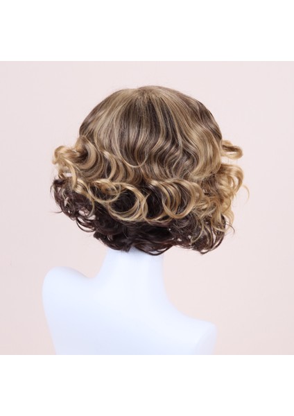 Avrupa ve Amerika Birleşik Devletleri Erkek Perukları Eğik Patlama Kısa Kıvırcık Saç Sarışın Başlık (Yurt Dışından) fiyatları