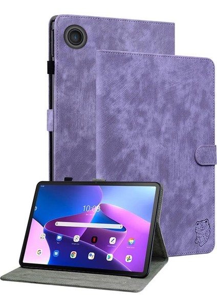 Lenovo Zhaoyang K10C 10.1 Inç Için Tiger Pu Tablet Kılıfı (Yurt Dışından)