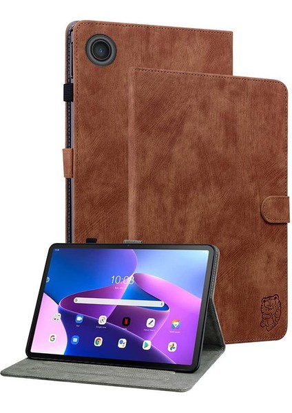 Lenovo Zhaoyang K10C 10.1 Inç Için Tiger Pu Tablet Kılıfı (Yurt Dışından)