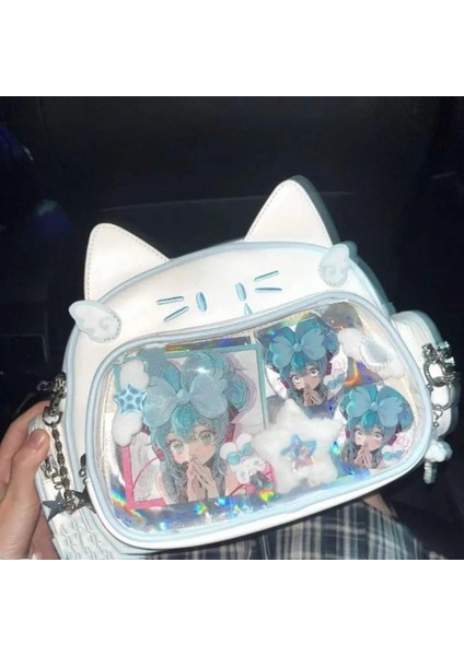 Moda Kedi Sırt Çantaları Kolej Tarzı Çapraz Çanta Lolita Harajuku Jk Omuz Çantası Büyük Kapasite Çapraz Çanta Gündelik Sırt Çantası Kız Hediyesi: B (Yurt Dışından)