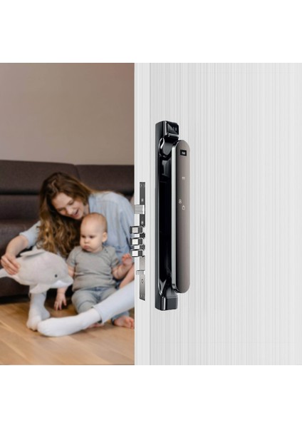 Akıllı Kilit GALAXY20, Yüz Tanıma, Wifi, Süreli Şifre, Kart, Parmak İzi