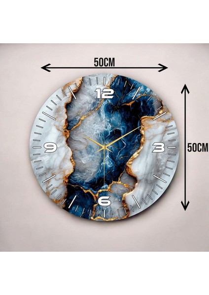 Renkli Baskı Desenli Sayılı Hediyelik Ahşap Sessiz Duvar Saati 45CM modelleri