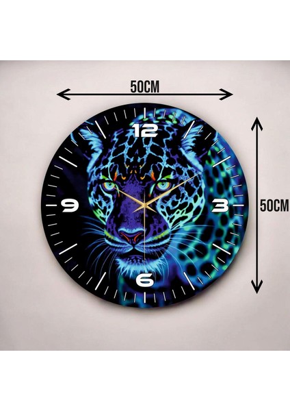Renkli Baskı Hayvan Desenli Sayılı Hediyelik Ahşap Sessiz Duvar Saati 45CM modelleri