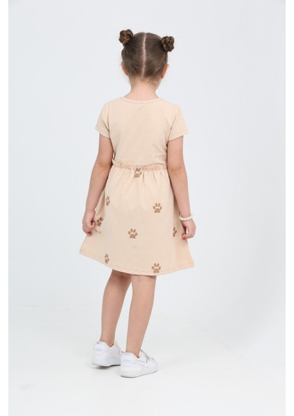 Kız Çocuk Kedi Baskılı Elbise indirimleri