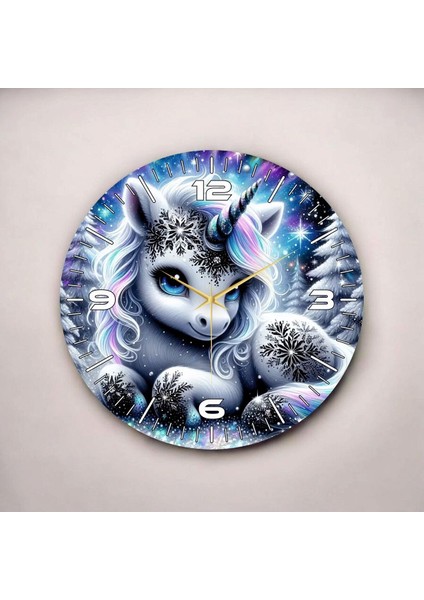 Renkli Baskı Çocuk Desenli Sayılı Hediyelik Ahşap Sessiz Duvar Saati 45CM fiyatları