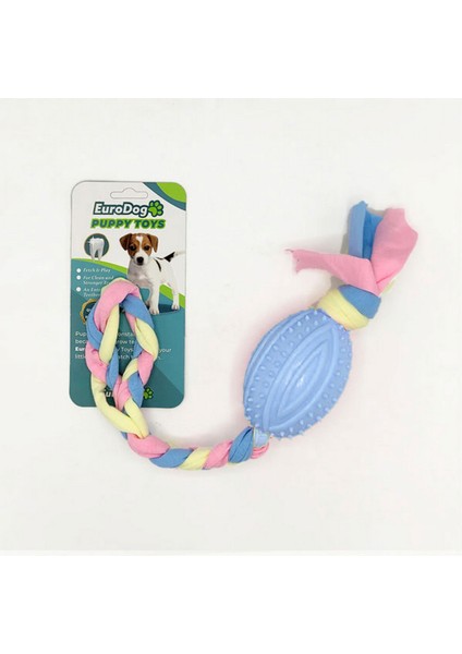 Puppy Toys Mavi Rugby Topu Diş Kaşıma