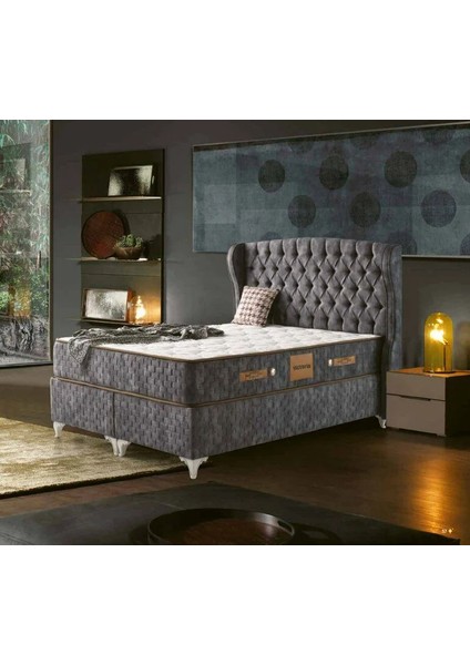 Delta Ultra Ortopedik Antialerjik 30CM 180*200 Yatak-Baza-Başlık Seti