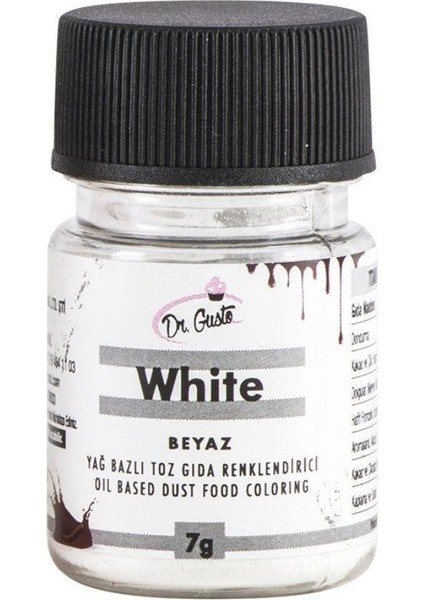 Beyaz Yağ Bazlı Toz Gıda Boyası 7 gr – Çikolata ve Kremalar Için Renk Açıcı