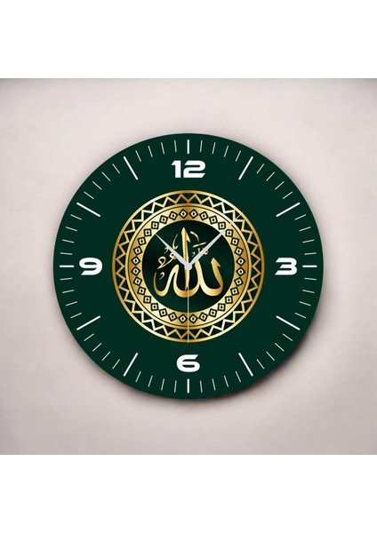 Renkli Baskı Dini Desenli Sayılı Hediyelik Ahşap Sessiz Duvar Saati 45CM fiyatları