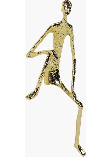 Oturan Insan Figür Obje Gold 12X10X26CM modelleri