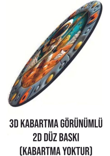 Renkli Baskı At Çocuk Desenli Sayılı Hediyelik Ahşap Sessiz Duvar Saati 50CM