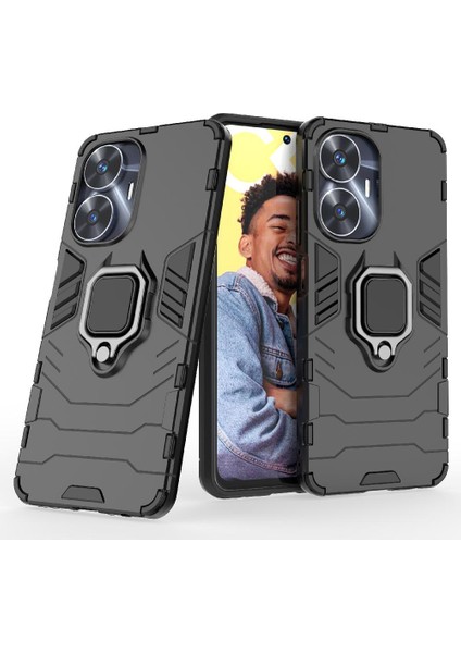 Realme C55 Kickstand 360 &deg; Dönen Halka Askeri Damla Koruma Için Kılıf (Yurt Dışından) modelleri
