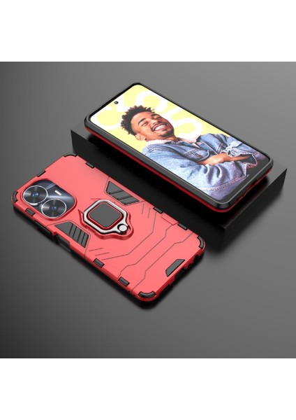 Realme C55 Kickstand 360 &deg; Dönen Halka Askeri Damla Koruma Için Kılıf (Yurt Dışından) fiyatları