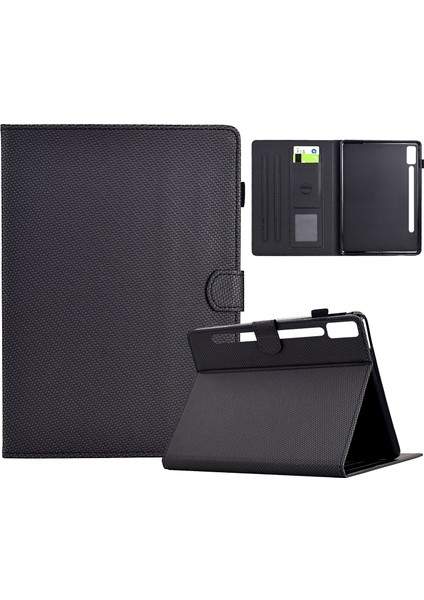 Tablet Koruyucu Kılıf Lenovo Tab P12 12.7 Inç (2023 Model, TB370FU / TB371FU) Kılıf Ince Pu Deri Çoklu Açı Standlı Flip Kılıf Kart Yuvası ve Otomatik Uyandırma/uyku Kapağı (Yurt Dışından)