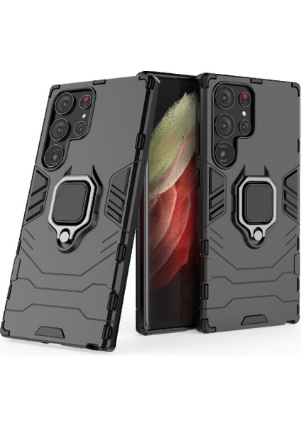 Samsung Galaxy S23 Ultra 5g Için Kılıf 360 &deg; Dönen Halka Askeri Damla Kapak (Yurt Dışından) fiyatları