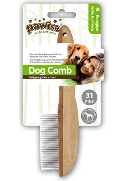 Tahta Saplı Köpek Fırçası 31 Pin Li