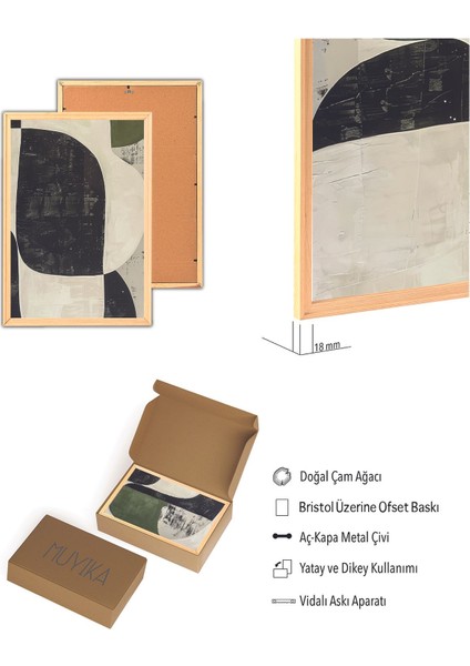 Premium Ahşap Çerçeveli 3lü Modern Iskandinav Bohem Tarz Dekoratif Ev Dekorasyonu Tablo SETI-SET15 30X20 modelleri