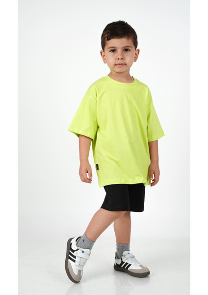 Unısex Çocuk Türk Bayrağı Baskılı Oversize Tişört T-Shirt