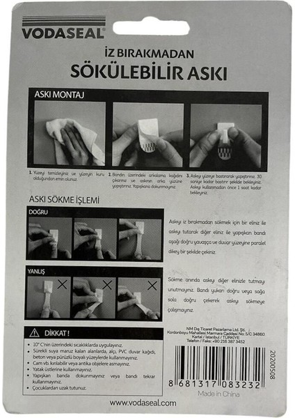 İz Bırakmadan Sökülebilir Askı Krom 2 Li Eko Paket Max 1,5 Kg fiyatları