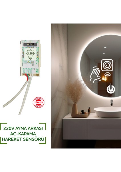 Ayna Arkası Işık Aç-Kapa 220V Hareket Sensörü fırsatları