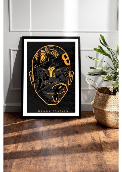 Kobe Bryant Çerçeveli Tablo - Mamba Forever Nba Posteri Tablo fiyatları
