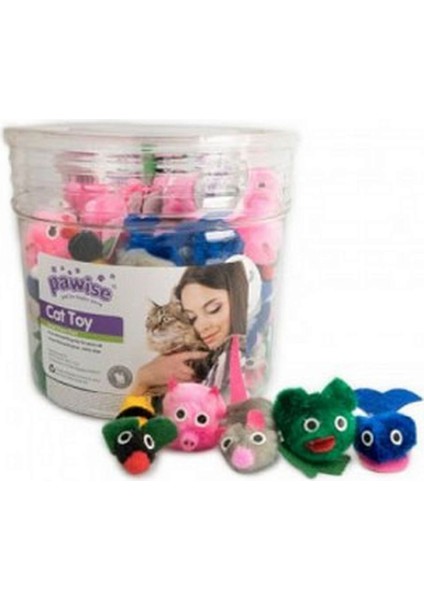 Kedi Oyuncağı Karışık Hayvan 72 Adet Kutulu