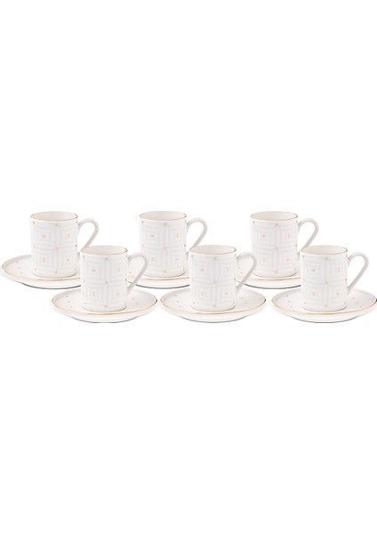 Dore 12 Parça 6 Kişilik Kahve Fincan Takımı 90 ml