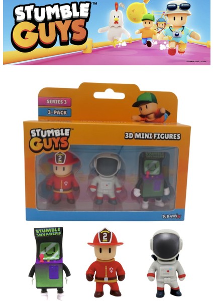 Stumble Guys 3 Lü Mini Figür Seti Seri 3 - 5 cm - Model 3