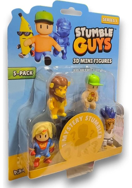 Stumble Guys Seri 1 - 3D Mini 1 I Sürpriz Olan 5 Li Figür Seti - Super Gal Leonidas fiyatları