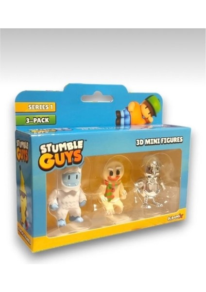 Stumble Guys Seri 1 - 3D Mini 3 Lü Figür Seti - 3 Adet Frost Yeti Gingerbread Hatchling - 5 cm fiyatları