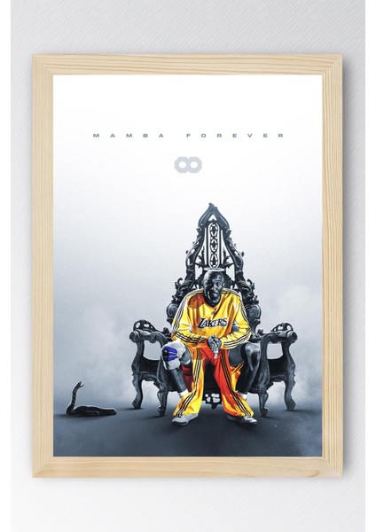 Kobe Bryant Çerçeveli Tablo - Mamba Forever Nba Posteri Tablo