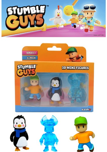 Stumble Guys 3 Lü Mini Figür Seti Seri 3 - 5 cm - Model 6