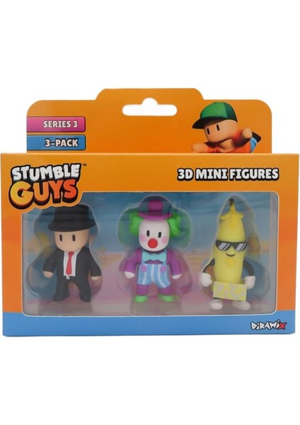 Stumble Guys 3 Lü Mini Figür Seti Seri 3 - 5 cm - Model 5 indirimleri