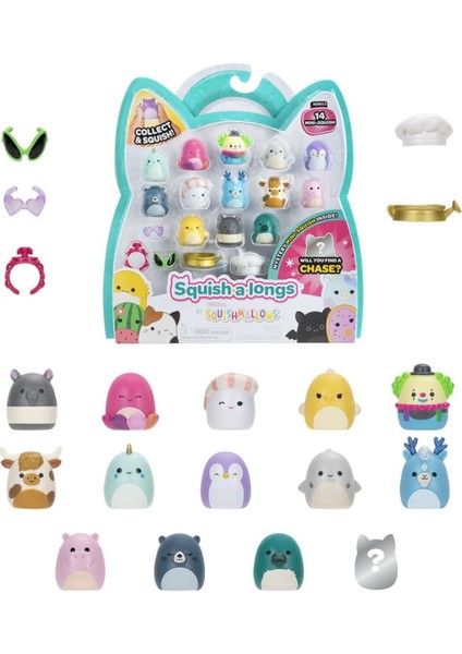 Squishmallows Mini Squish - A - Longs 14 Lü Figür + Yüzük Set Model 1 fiyatları
