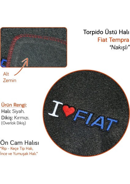 Tempra Tipo Torpido Koruma Kaplama Halısı Örtüsü Kırmızı Dikiş fiyatları