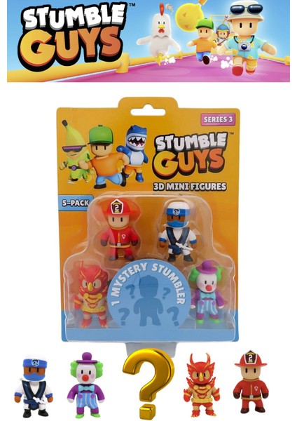 Stumble Guys 5 Li Mini Figür Seti Seri 3 - 5 cm - Model 3