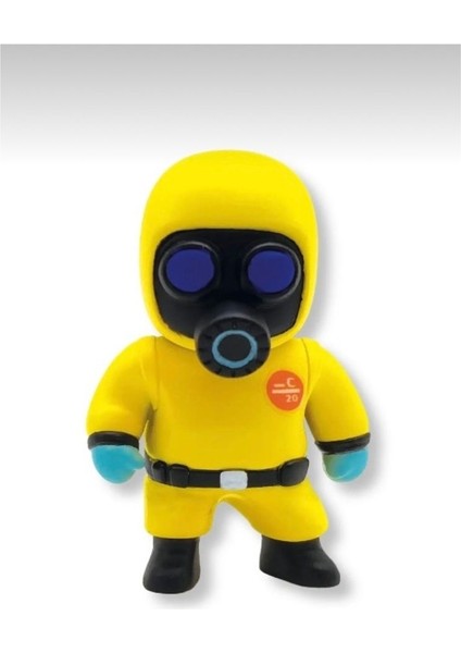 Stumble Guys Seri 1 - 3D Mini 3 Lü Figür Seti - 3 Adet Megalodon Hazmat Nbc Glowman - 5 cm indirimleri
