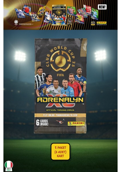Panini Club World Cup 25 Futbolcu Kartları - 1’li Paket (6 Kart)