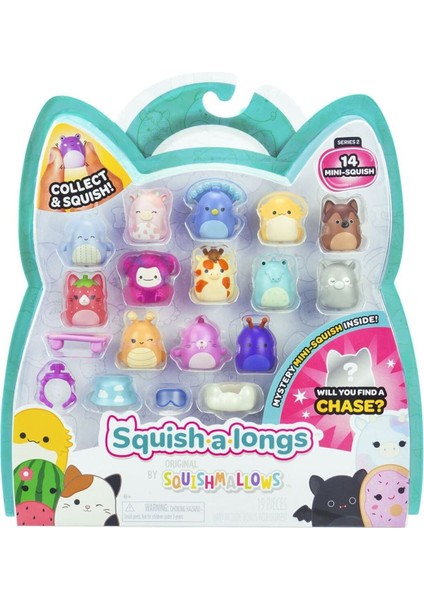 Squishmallows Mini Squish - A - Longs 14 Lü Figür + Yüzük Set Model 3 modelleri