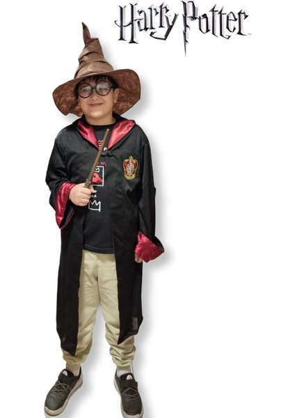 Harry Potter Figür Kostüm Aksesuarı Çocuk Boy Şapka Keçe Kumaş Kıvrımlı Kahverengi 6 Yaş + modelleri