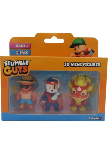 Stumble Guys 3 Lü Mini Figür Seti Seri 3 - 5 cm - Model 4 indirimleri