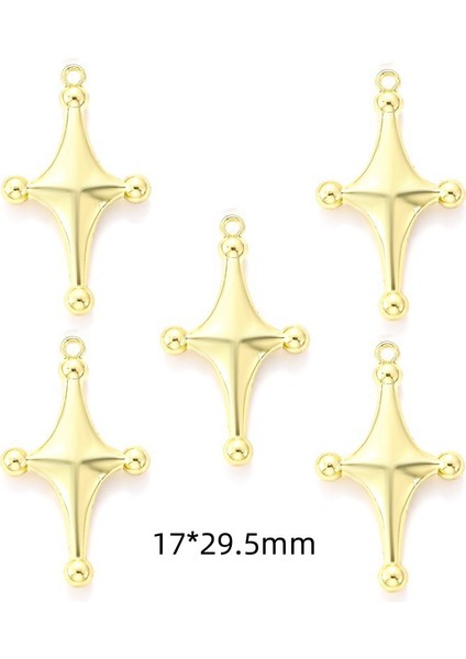 Yeni Dıy Alaşım Takı Aksesuarları Çapraz Yıldız Ay Kolye Bilezik Anahtarlık Dekoratif Kolye Okul Çantası Kolye (Yurt Dışından)