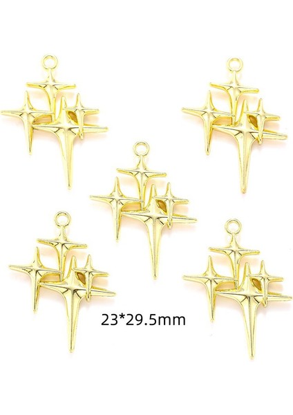 Yeni Dıy Alaşım Takı Aksesuarları Çapraz Yıldız Ay Kolye Bilezik Anahtarlık Dekoratif Kolye Okul Çantası Kolye (Yurt Dışından)