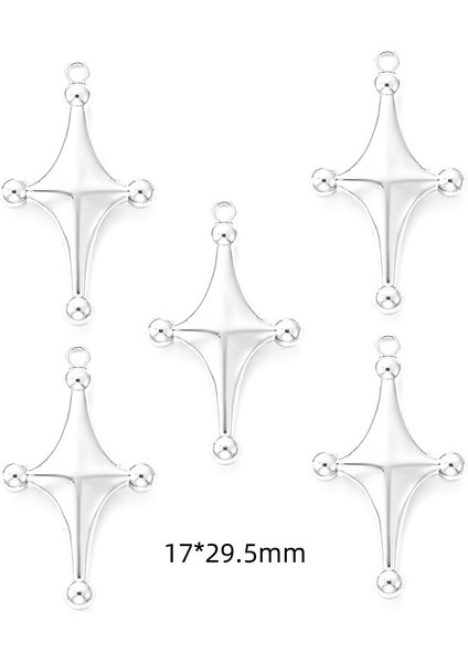 Yeni Dıy Alaşım Takı Aksesuarları Çapraz Yıldız Ay Kolye Bilezik Anahtarlık Dekoratif Kolye Okul Çantası Kolye (Yurt Dışından)