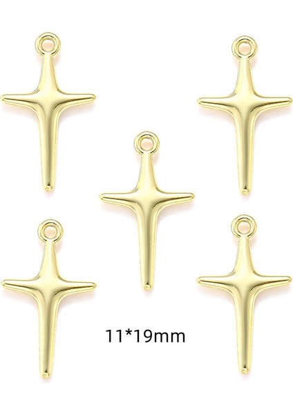 Yeni Dıy Alaşım Takı Aksesuarları Çapraz Yıldız Ay Kolye Bilezik Anahtarlık Dekoratif Kolye Okul Çantası Kolye (Yurt Dışından)