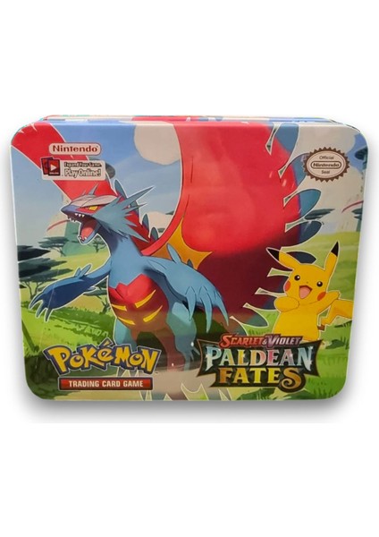 Pokemon Scarlet &violet Paldean Fates Tin Box Tcg Metal Kutulu Lisanssız Pokemon Kart Seti fiyatları