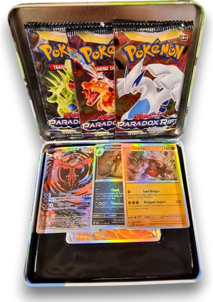 Pokemon Scarlet &violet Paldean Fates Tin Box Tcg Metal Kutulu Lisanssız Pokemon Kart Seti indirimleri